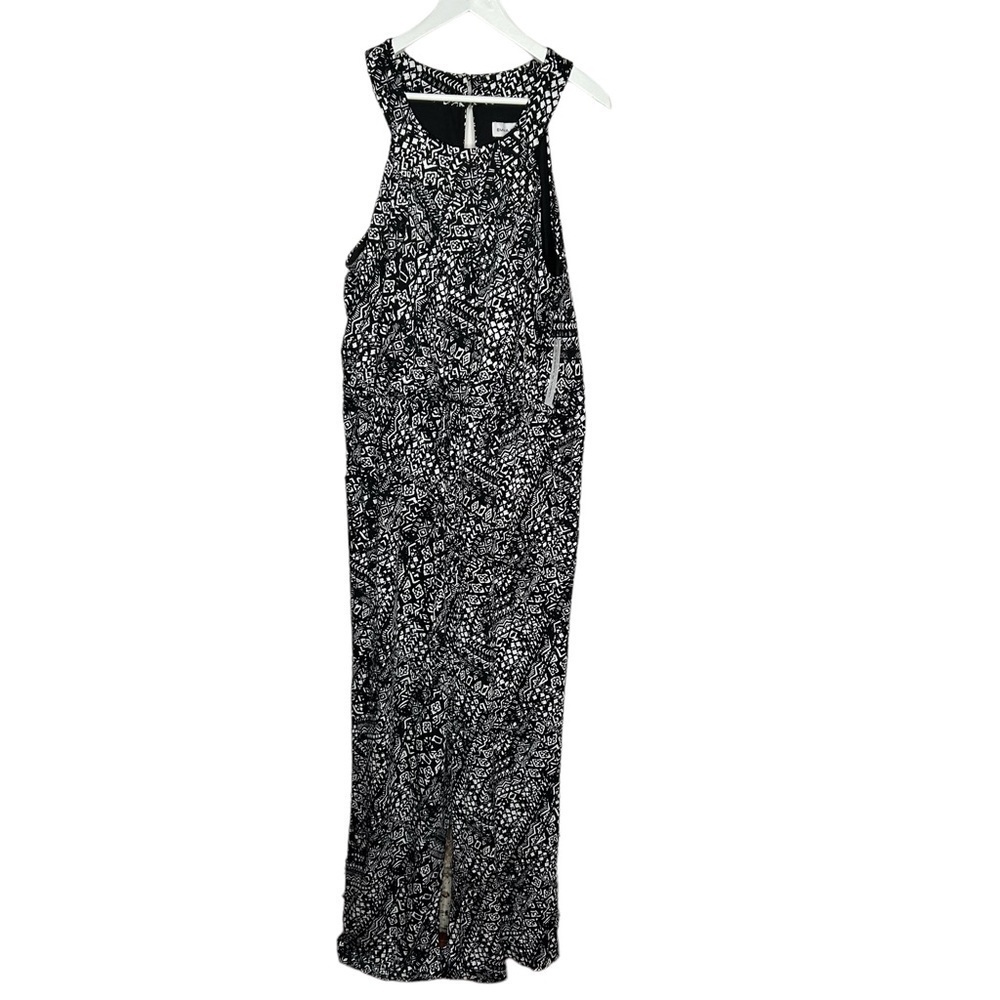 New Emma & Michelle  Women’s Romper Jumpsuit Size XL Black White Pattern BNWT
